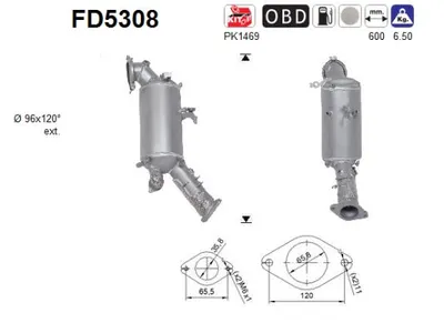 Filtre à particules / à suie, échappement Jaguar XE · Jaguar XF II · Land Rover DISCOVERY SPORT