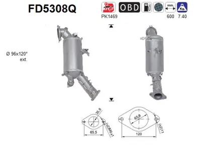 Filtre à particules / à suie, échappement Jaguar XE · Jaguar XF II · Land Rover DISCOVERY SPORT