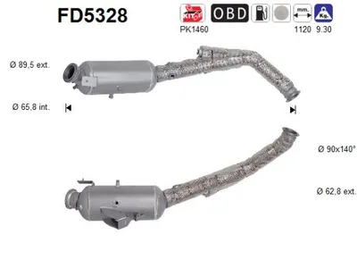 Filtre à particules / à suie, échappement Mercedes-Benz M-CLASS · Mercedes-Benz GL-CLASS