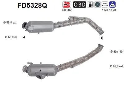 Filtre à particules / à suie, échappement Mercedes-Benz M-CLASS · Mercedes-Benz GL-CLASS