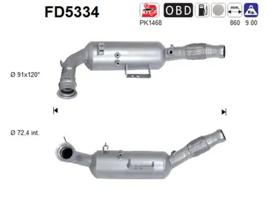 Filtre à particules / à suie, échappement Mercedes-Benz SPRINTER 3,5-t Bus · Mercedes-Benz SPRINTER 3,5-t Van · Mercedes-Benz SPRINTER 3,5-t Platform/Chassis