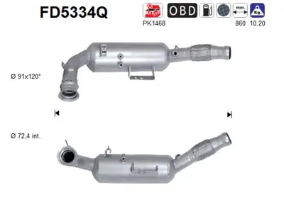 Filtre à particules / à suie, échappement Mercedes-Benz SPRINTER 3,5-t Bus · Mercedes-Benz SPRINTER 3,5-t Van · Mercedes-Benz SPRINTER 3,5-t Platform/Chassis