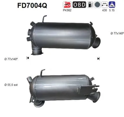 Filtre à particules / à suie, échappement Vw TRANSPORTER T5 Van · Vw TRANSPORTER T5 Bus · Vw MULTIVAN T5