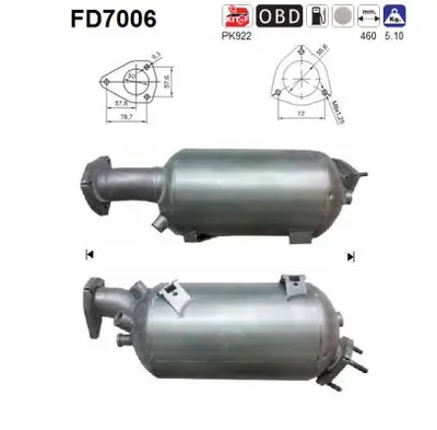 Filtre à particules / à suie, échappement Audi A6 C6 · Audi A4 B7 · Audi A4 B7 Avant
