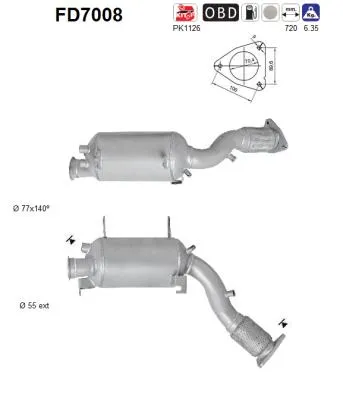Filtre à particules / à suie, échappement Vw TOUAREG