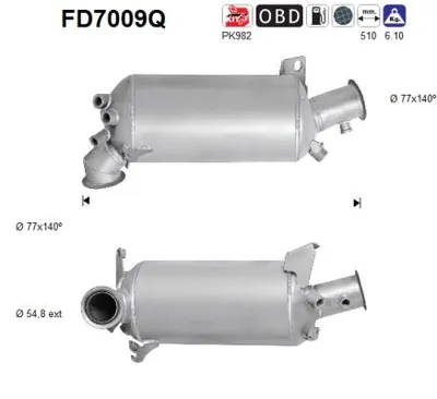 Filtre à particules / à suie, échappement Vw MULTIVAN T5 · Vw TRANSPORTER T5 Bus · Vw TRANSPORTER T5 Van