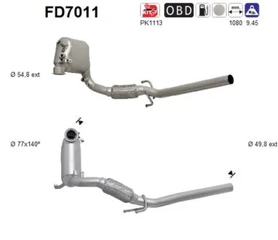 Filtre à particules / à suie, échappement Vw POLO IV · Seat IBIZA III · Seat CORDOBA