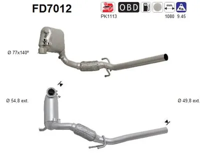 Filtre à particules / à suie, échappement Vw POLO IV · Seat IBIZA III · Seat CORDOBA