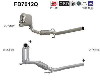 Filtre à particules / à suie, échappement Vw POLO IV · Seat IBIZA III · Seat CORDOBA