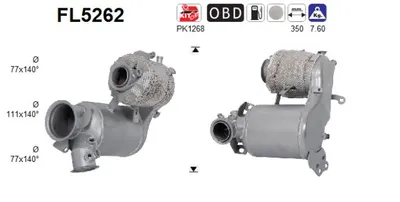 Filtre à particules / à suie, échappement Seat LEON ST · Seat LEON · Skoda OCTAVIA III