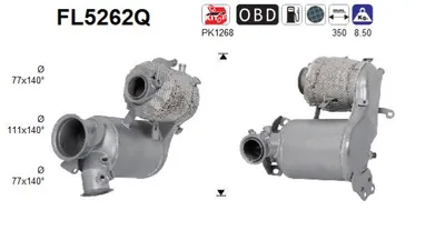 Filtre à particules / à suie, échappement Seat LEON ST · Seat LEON · Skoda OCTAVIA III