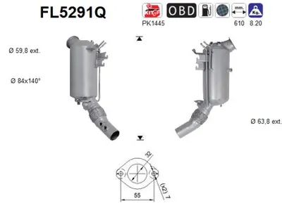 Filtre à particules / à suie, échappement Bmw X3 · Bmw X4 · Bmw X3 Van