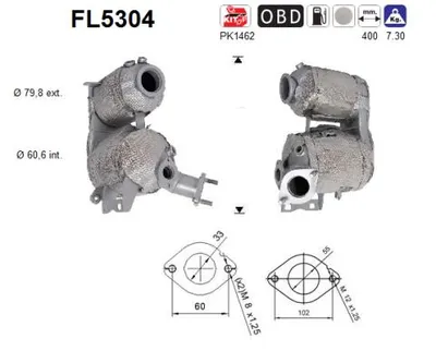 Filtre à particules / à suie, échappement Kia CEED · Hyundai i30 · Hyundai i30 Estate