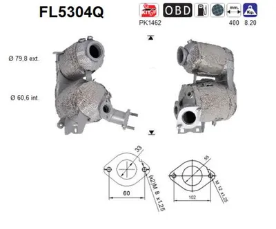 Filtre à particules / à suie, échappement Kia CEED · Hyundai i30 · Hyundai i30 Estate