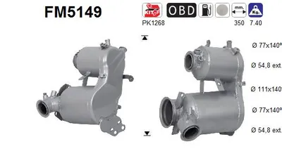 Filtre à particules / à suie, échappement Seat ALHAMBRA · Audi Q3 · Vw SHARAN