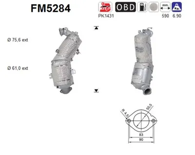 Filtre à particules / à suie, échappement Fiat FIORINO Box Body/MPV · Fiat QUBO · Fiat 500X