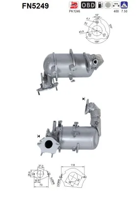 Filtre à particules / à suie, échappement Renault SCÉNIC III · Renault GRAND SCÉNIC III · Renault MEGANE III Hatchback