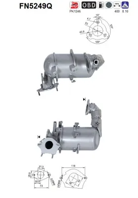 Filtre à particules / à suie, échappement Renault SCÉNIC III · Renault GRAND SCÉNIC III · Renault MEGANE III Hatchback