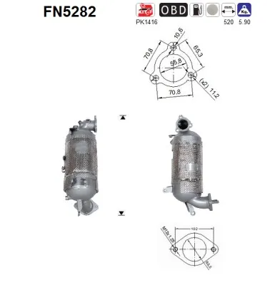 Filtre à particules / à suie, échappement Hyundai TUCSON · Kia SPORTAGE IV