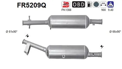 Filtre à particules / à suie, échappement Citroën C4 GRAND PICASSO II · Citroën C4 PICASSO II · Peugeot 308 II