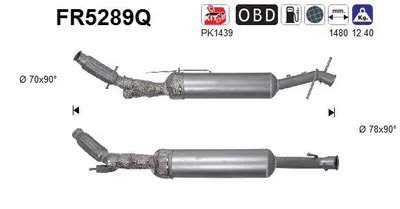 Filtre à particules / à suie, échappement Citroën SPACETOURER Bus · Citroën JUMPY III Van · Peugeot TRAVELLER Bus