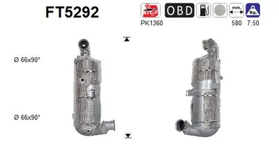 Filtre à particules / à suie, échappement Citroën SPACETOURER Bus · Toyota PROACE VERSO Bus · Citroën JUMPY III Bus