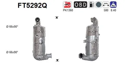 Filtre à particules / à suie, échappement Citroën SPACETOURER Bus · Toyota PROACE VERSO Bus · Citroën JUMPY III Bus