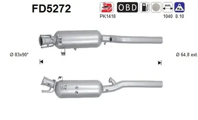 Filtre à particules / à suie, échappement Mercedes-Benz GLA-CLASS · Mercedes-Benz A-CLASS · Mercedes-Benz CLA Coupe