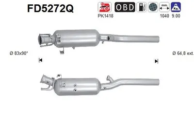 Filtre à particules / à suie, échappement Mercedes-Benz GLA-CLASS · Mercedes-Benz A-CLASS · Mercedes-Benz CLA Coupe