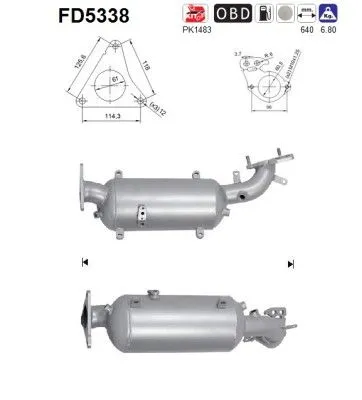 Filtre à particules / à suie, échappement Subaru XV · Subaru OUTBACK · Subaru FORESTER