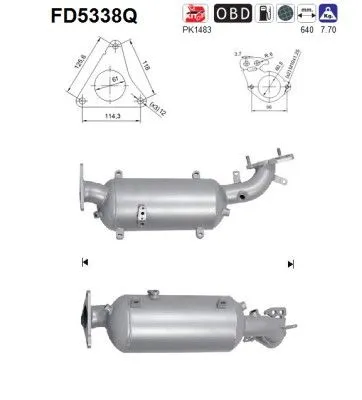 Filtre à particules / à suie, échappement Subaru XV · Subaru OUTBACK · Subaru FORESTER