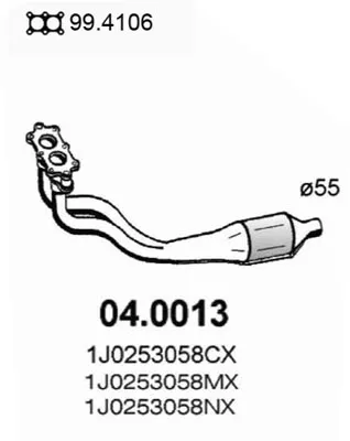 Catalyseur Audi A3 · Seat TOLEDO II · Seat LEON