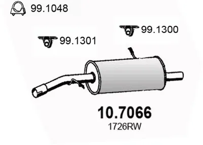 Silencieux arrière Citroën C3 I · Citroën C3 Pluriel · Citroën C2