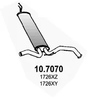 Silencieux arrière Citroën C1 · Peugeot 107 · Toyota AYGO