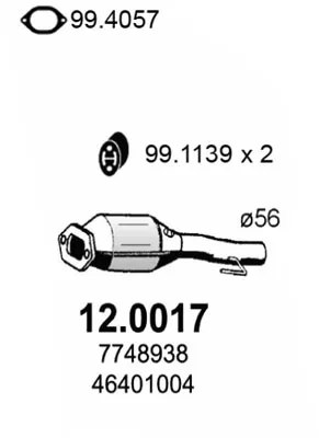 Catalyseur Fiat PUNTO · Fiat BARCHETTA