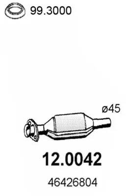 Catalyseur Fiat PANDA · Fiat PANDA Hatchback Van · Lancia Y10