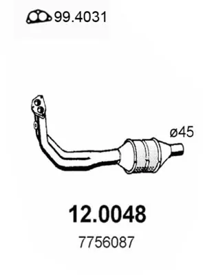 Catalyseur Fiat PANDA · Lancia Y10
