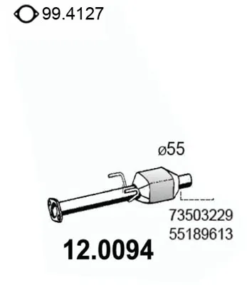 Catalyseur Fiat STILO · Fiat STILO Multi Wagon · Fiat STILO VAN