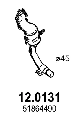 Catalyseur Alfa Romeo MITO · Fiat 500 · Fiat 500 C
