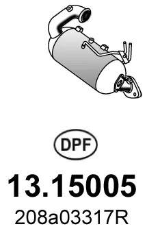 Filtre à particules / à suie, échappement Dacia DUSTER · Dacia LODGY · Dacia DOKKER MPV