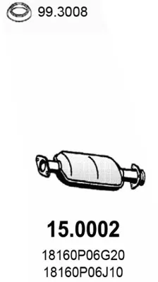 Catalyseur Honda CIVIC V Saloon · Honda CONCERTO · Honda CIVIC VI Hatchback