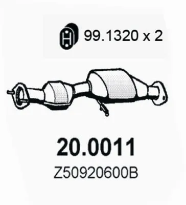 Catalyseur Mazda 323 C V · Mazda 323 F V · Mazda MX-3
