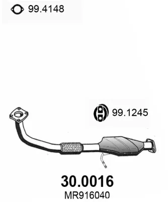Catalyseur Mitsubishi CARISMA · Mitsubishi CARISMA Saloon · Mitsubishi SPACE STAR MPV