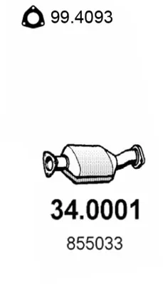 Catalyseur Opel ASTRA F Saloon · Opel ASTRA F Convertible · Opel ASTRA F Hatchback