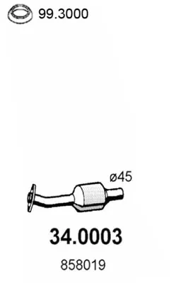 Catalyseur Opel CORSA B · Opel TIGRA · Vauxhall CORSA Mk I