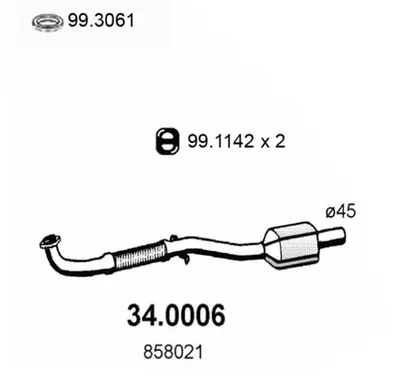 Catalyseur Opel CORSA B