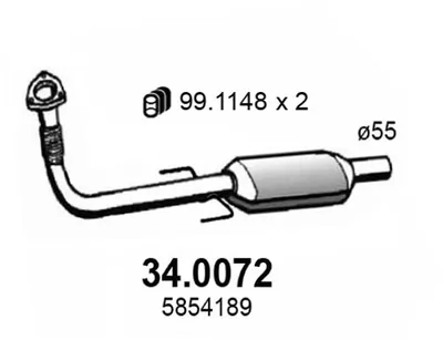 Catalyseur Opel VECTRA C · Opel VECTRA C GTS · Opel SIGNUM Hatchback