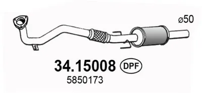 Filtre à particules / à suie, échappement Opel ASTRA H · Opel ASTRA H Estate · Opel ASTRA H GTC