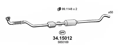 Filtre à particules / à suie, échappement Opel CORSA C · Opel CORSA C Hatchback Van