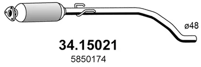 Filtre à particules / à suie, échappement Opel CORSA D · Opel CORSA D Hatchback Van